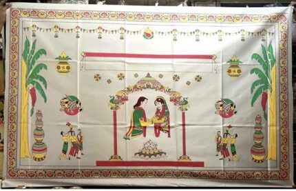 Cotton Antarpat Wedding Mandap Designed