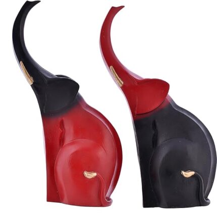 Elegant Elephant Pair Statue - Decorative Home Decor Figurine for Living Room, Perfect Showpiece for Stylish Interiors