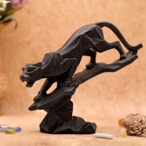 Handcrafted Black Panther Decorative Diamond Design Showpiece - Luxury Home Décor Figurine