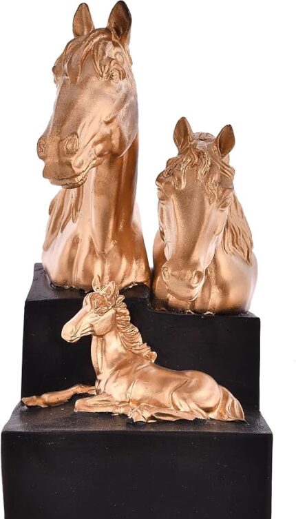 Horse Family Face Antique Sculpture Art Decor for Home Decor Showpiece Figurine