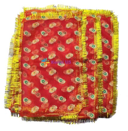 Mata Chunri for Navratri & Diwali Pooja – Traditional Red Dupatta for Goddess set of 12 pcs.