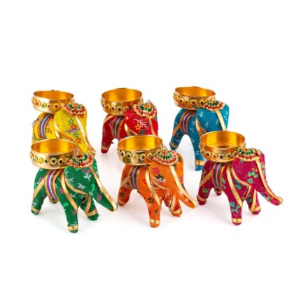 Elephant Tealight Candle Holders Set of 6