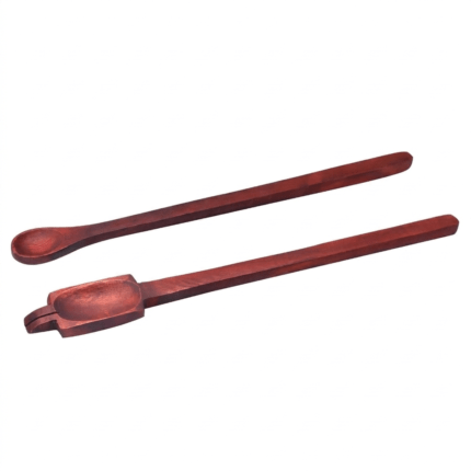 Wooden havan Spoon Ghee Spoon for Puja and for All Hindu Rituals, (Size= 15 inch X 1.5 inch) in Sheesham Wood (2 Pcs, Rosewood, Brown) havan Spoon 2 pcs