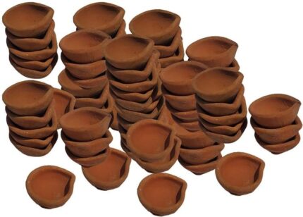 Handmade Mitti Ke Diye - Handmade Earthen Clay - Terracotta Decorative - Deewali Diye - Tealight - Oil Lamps for Pooja - Mitti Ka Diva