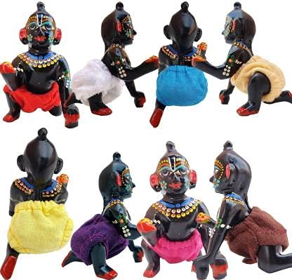 Laddu Gopal Ji Nappy with Grip for Size 0 & 1 / (Combo - Set of 8), CHADDI for Laddu Gopal Ji Dress (Cotton)