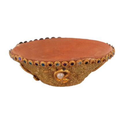 Sakori Golden (Regular) Wedding Ceremony Item | Mud Sakori, Decorated with Golden Design | Experience The Divine Touch | Tradition with Handcrafted Worshipping Product