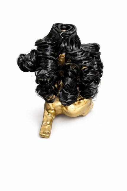 7 Inch Radha Rani Hair Wig | Pack of 2 | Woolen Hair for Laxmi Mata, Kali Mata, Serawali Ma & Jagadhamba Ma | Handmade Soft Wig for Devi Idols (Multiple Sizes)