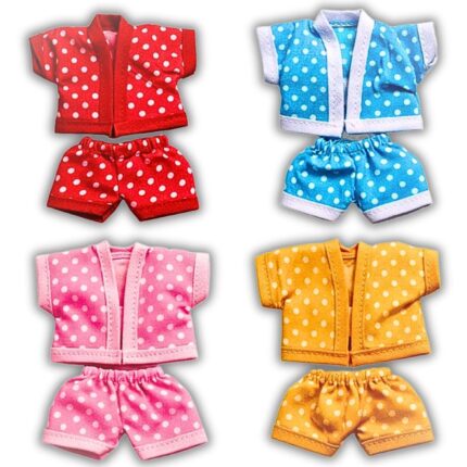 Pure Cotton Dot Print Super Fancy Night Suit for Laddu Gopal Ji size 0 to 10  Pack of 10