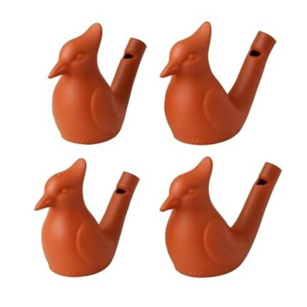 Terracotta Bird Water Whistle Toy | Pack of 2 | Handcrafted Traditional Indian Clay Musical Toy for Kids | Eco-Friendly, Non-Toxic & Handmade Gift