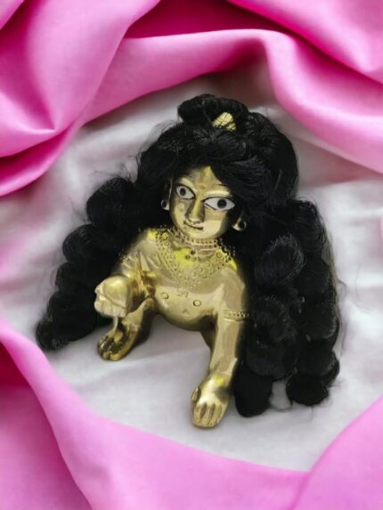 Laddu Gopal Hair, Hair for Bal Gopal, Hair Wig | Kanha ji Hair Shining Orignal Look Fancy Bal (7)