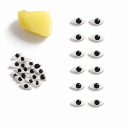 Laddu Gopal Eyes Plastic (Size 0-3) – Mini Decorative Idol Eyes for Bal Gopal Murti